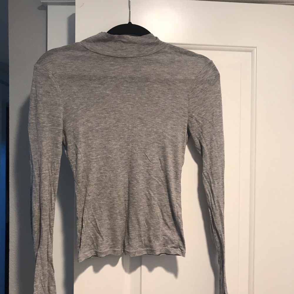 mock neck fitted top